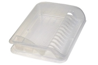 ODKAPÁVAČ NA NÁDOBÍ MALÝ-39,5X29,5X8-TRANSPARENT