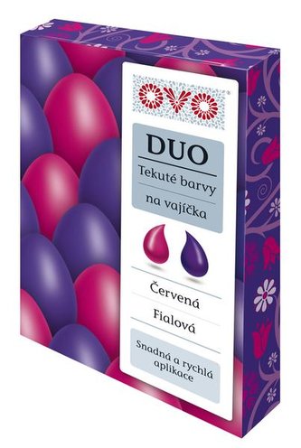 OVO TEKUTÉ BARVY DUO ČERV/FIALOVÁ á 20ML