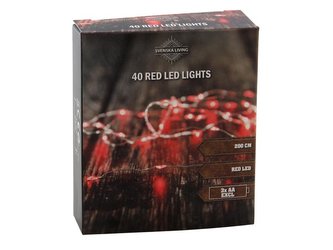 ŘETĚZ 40LED ČERVENÝ 2M 3XAA ŘETĚZ 40LED ČERVENÝ 2M 3XAA