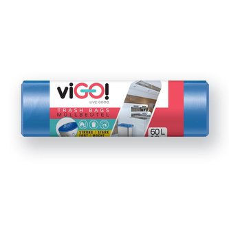 PYTEL DO ODP.KOŠŮ LDPE VIGO,60L/10KS,60X80CMMODRÝ