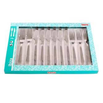 SADA STEAKOVÝCH PŘÍBORŮ TORO IBIZA, 12KS, NEREZ