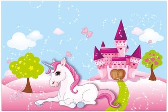 UBRUS DĚTSKÝ JEDNOROŽEC 120X180 CM, PLAST