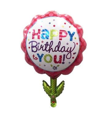 BALÓNEK "HAPPY BIRTHDAY" TVAR KYTKA, 55X75CM