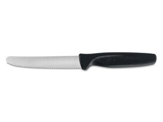 NŮŽ WÜSTHOF UNIVERZÁLNÍ,VROUBKOVANÝ 10CM,ČERNÁ