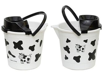 Kbelík kulatý se ždímadlem, výlevkou, objem 12 l, 27 x 25 cm