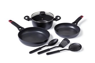 7-DÍLNA SADA NÁDOBÍ PYREX OPTIMA, KOVANÝ HLINÍK - doprava zdarma