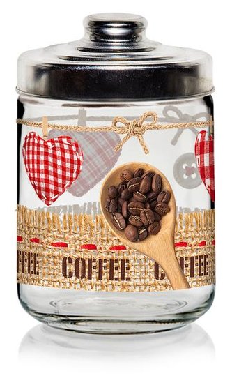 DÓZA SKLO S VÍČKEM NA KÁVU 800ML,VALENTINA DEK.SRD DÓZA SKLO S VÍČKEM NA KÁVU 800ML,VALENTINA DEK.SRD
