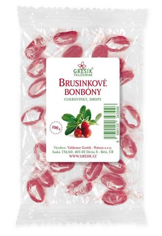 Grešík Brusinkové bonbóny 100 g