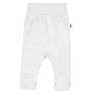 Kojenecké polodupačky New Baby Stripes bílé - velikost 74 (6-9m)