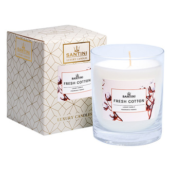 Svíčka Santini, Fresh Cotton, 270g