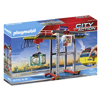 Portálový jeřáb s kontejnery Playmobil, Nákladní doprava, 96 dílků