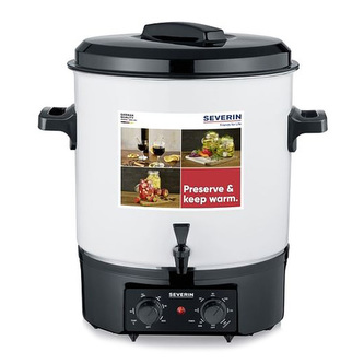 Zavařovací hrnec s časovačem Severin, EA 3655, zavařovací hrnec, automat na horké nápoje, časovač, 27 l, 1800 W