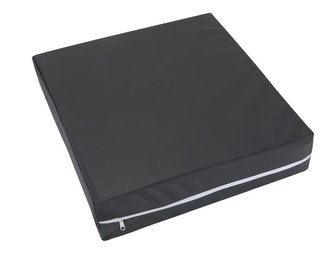 Sedák nepromokavý - tmavě šedá - 40x40x10 cm - potah na zip