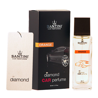 Vůně do auta SANTINI, Diamond Orange, 50 ml, 1x papírová visačka