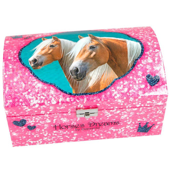 Šperkovnice Horses Dreams, Best friends, růžová