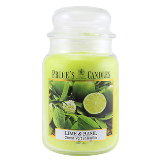 Svíčka ve skleněné dóze Price´s Candles, Limetka a bazalka, 630 g Svíčka ve skleněné dóze Price´s Candles, Limetka a bazalka, 630 g