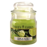 Svíčka ve skleněné dóze Price´s Candles, Limetka a bazalka, 100 g