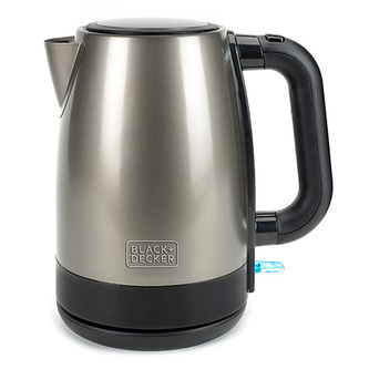 Rychlovarná konvice Black+Decker, BXKE2201E, nerez, 1,7 l, 2 200 W, ukazatel hladiny