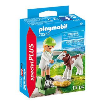 Veterinářka s telátkem Playmobil, Statek, 13 dílků