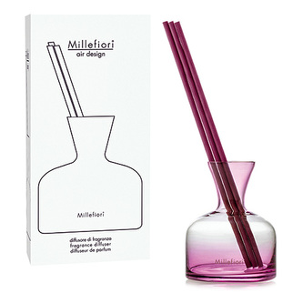 Skleněný difuzér Millefiori Milano, Air Design, Vase, 3 tyčinky, růžový