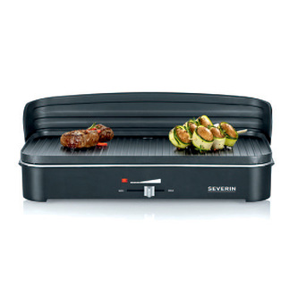 Gril Severin, PG 8552, BBQ, žebrovaný povrch, termostat, 2 200 W