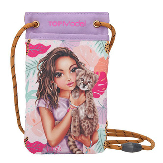 Kapsička na krk Top Model, Fergie a gepard, barva fialová