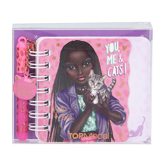 Bloček s propiskou Top Model ASST, Malia a Lucy, růžovo/fialový