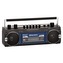 Radiomagnetofon Roadstar, RCR-3025EBT BL, rádio MW/FM/SW1-2, autostop, USB, čtečka SD, konektivita Bluetooth, mikrofon, baterie 4 x UM1/ síť 230V/50Hz