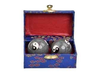 Meditační míčky Jin a Jang šedé 4 cm Meditační míčky Jin a Jang šedé 4 cm