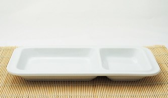 Talíř porcelán dělený 28,5x17cm