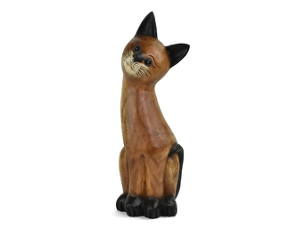 Dřevěná dekorace Kočka - pohled doprava 51 cm