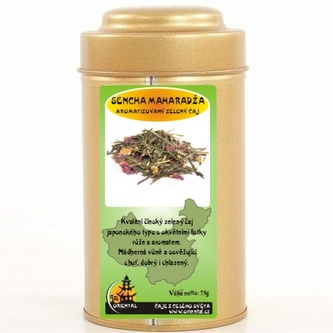 Zelený aromatizovaný čaj China Sencha Maharádža - 75 g dóza