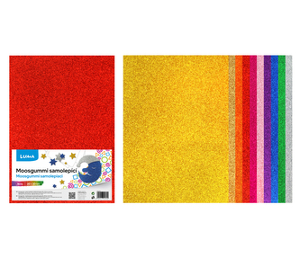 MOOSGUMMI A4  mix GLITR samolepící LUMA, 10ks