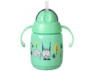Netekoucí hrnek Superstar s brčkem 300ml 6m+ Green