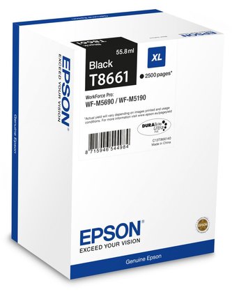 T8661 Inkoust pro WP-M5690DWF, WP-M5190DW tiskárny, EPSON černá, 2,5 tis. stran