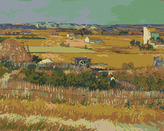 Malování podle čísel - SKLIZEŇ (VINCENT VAN GOGH) - 40x50 cm, bez rámu a bez vypnutí plátna