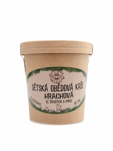 MKM pack - Dětská obědová hrachová kaše 77g - s mrkví špenátem bez soli