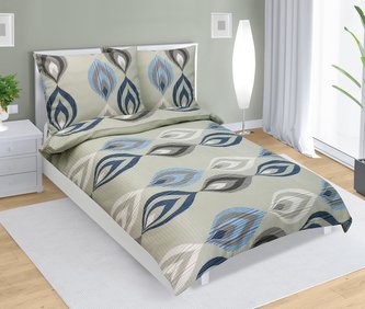 Povlečení krepové - modrošedé slzy - 140x200, 70x90 cm