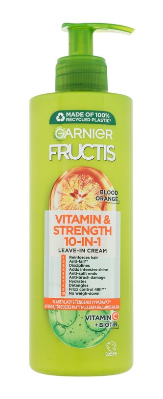 Garnier Bezoplachová posilující péče na vlasy Fructis Vitamin & Strength (Leave-in Cream) 400 ml woman