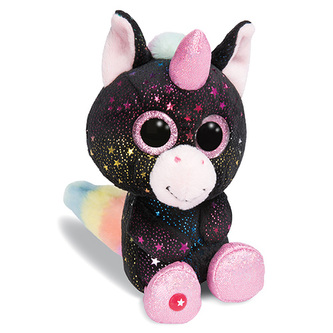 Plyšový jednorožec Nici, Vita-Mi, 15cm, černý se třpytem