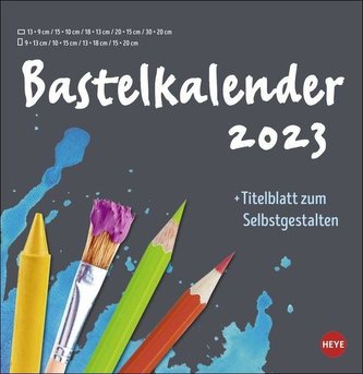 Bastelkalender anthrazit groß 2023
