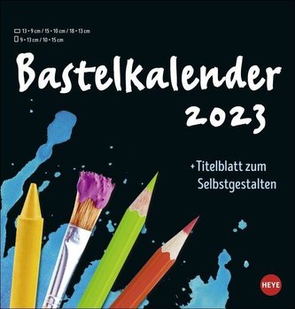 Bastelkalender schwarz mittel 2023