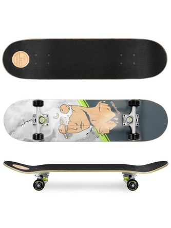 Spokey - SKALLE PRO Skateboard 78,7 x 20 cm ABEC7 šedý