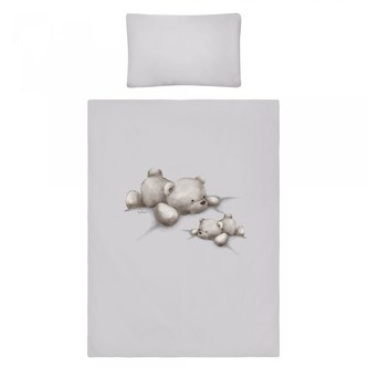 3-dílné ložní povlečení Belisima Lazy Bear 100/135 grey