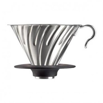 Dripper Hario V60 kovový stříbrný (VDM-02HSV)