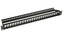 Patch panel Solarix modulární neosazený 10G,Cat 6a STP, 24 portů, černý 1U