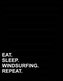 Eat Sleep Windsurfing Repeat: Graph Paper Notebook: 1/2 Inch Squares Without Border