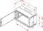 Rack Triton 19" dvojdílný 9U/295mm prosklené dveře, šedý