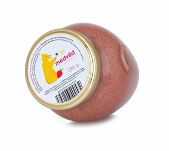 Včelařství Domovina Medvěd jahodový - med s jahodami 170 g