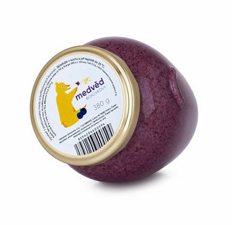 Včelařství Domovina Medvěd borůvkový - med s borůvkami 75 g